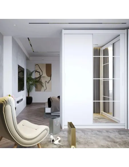 Berkshire 140cm Sliding Door Wardrobe - White