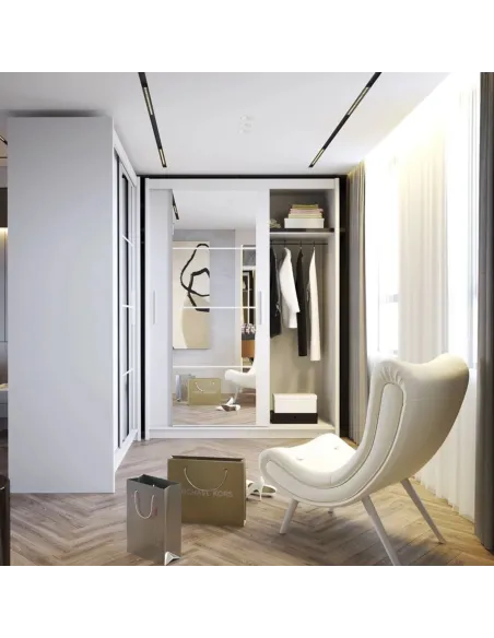 Berkshire 140cm Sliding Door Wardrobe - White
