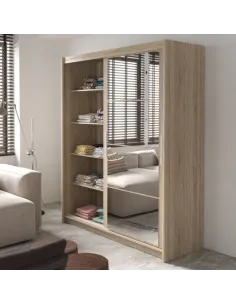 Berkshire 180cm Sliding Door Wardrobe - Sonoma Oak