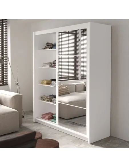Berkshire 180cm Sliding Door Wardrobe - White
