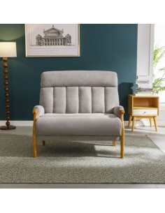 Edilmar 2 Seater Static Sofa - Silvery Grey 2