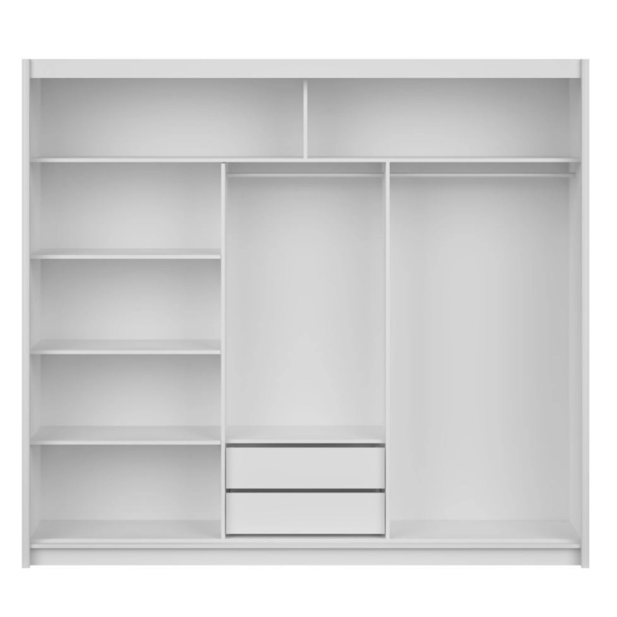 Berkshire 200 Sliding Door Wardrobe - White