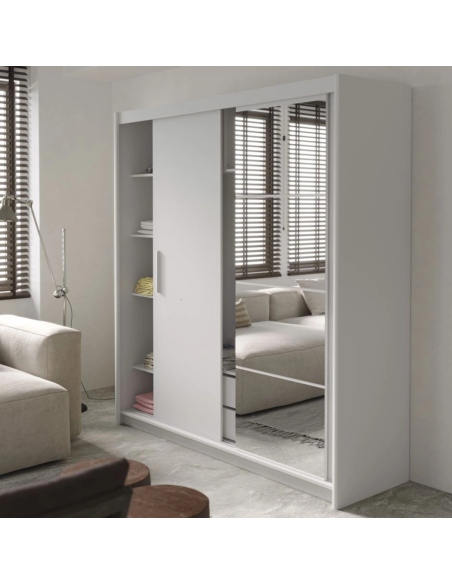 Berkshire 200 Sliding Door Wardrobe - White