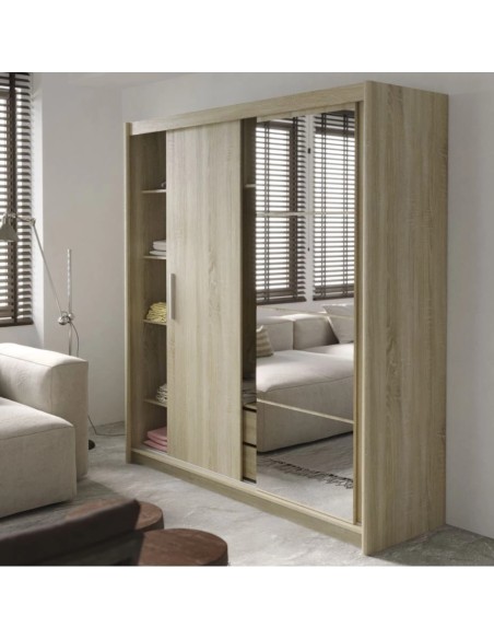 Berkshire 200 Sliding Door Wardrobe - Sonoma Oak