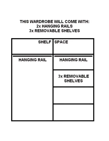 Cuba Large Sliderobe 1.81m - White