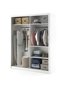 Cuba Large Sliderobe 1.81m - White 2