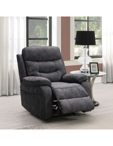 Alphons Recliner Armchair - Dark Grey