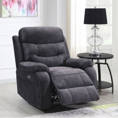 Alphons Power Recliner Armchair - Dark Grey