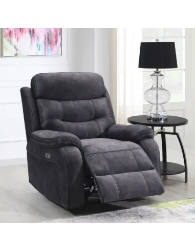 Alphons Power Recliner Armchair - Dark Grey