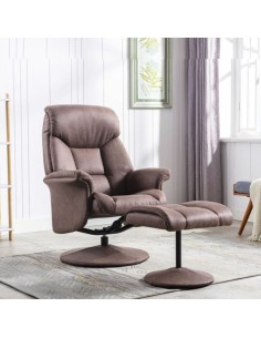 Brixton Chair & Footstool - Chestnut