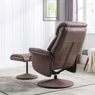 Brixton Chair & Footstool - Chestnut