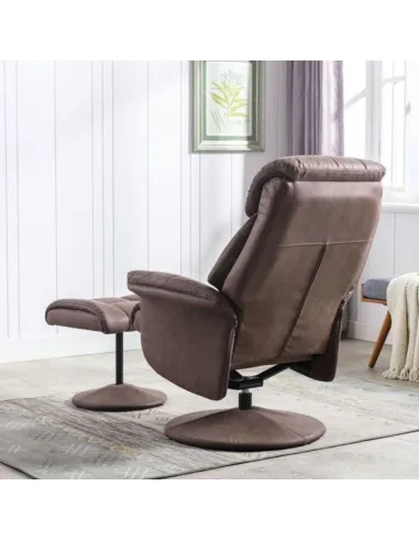 Brixton Chair & Footstool - Chestnut