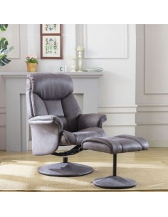 Brixton Chair & Footstool - Anchor