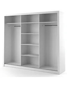 Boston Large Sliderobe 2.5m - White 2
