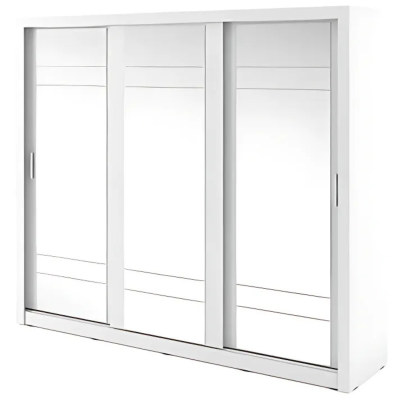 Boston Large Sliderobe 2.5m - White