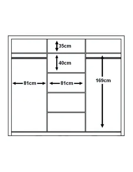 Boston Large Sliderobe 2.5m - White