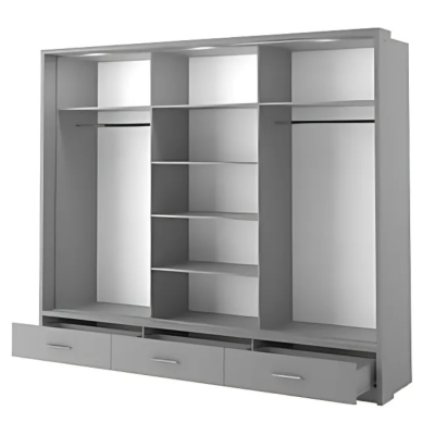 Alpha Large Sliderobe 2.5m - Grey
