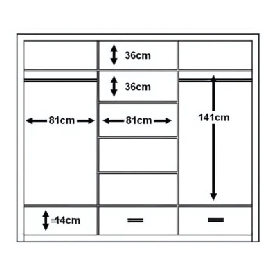 Alpha Large Sliderobe 2.5m - Grey