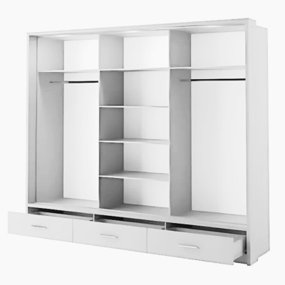 Alpha Large Sliderobe 2.5m - White