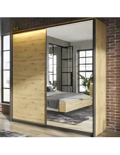 Quant 2.2m Sliderobe - Oak Artisan