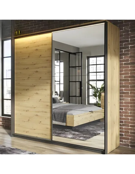 Quant 2.2m Sliderobe - Oak Artisan