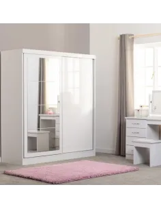 Nevada 2 Door Slider Wardrobe - White Gloss