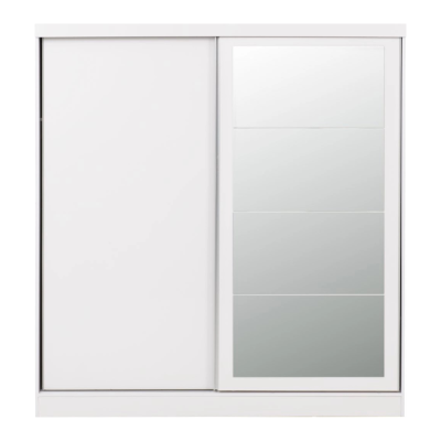 Nevada 2 Door Slider Wardrobe - White Gloss