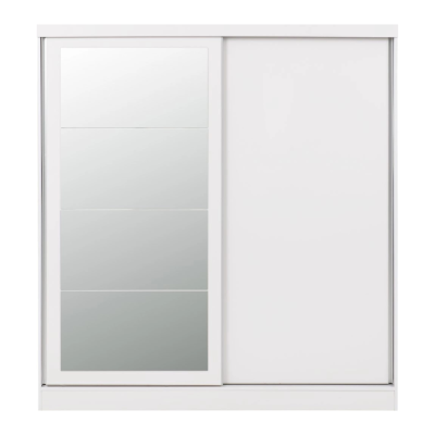 Nevada 2 Door Slider Wardrobe - White Gloss