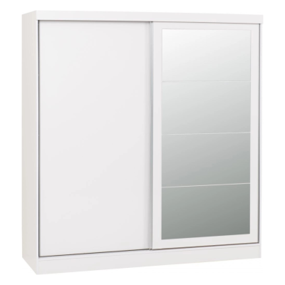 Nevada 2 Door Slider Wardrobe - White Gloss