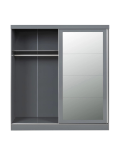 Nevada 2 Door Slider Wardrobe - Grey Gloss 2