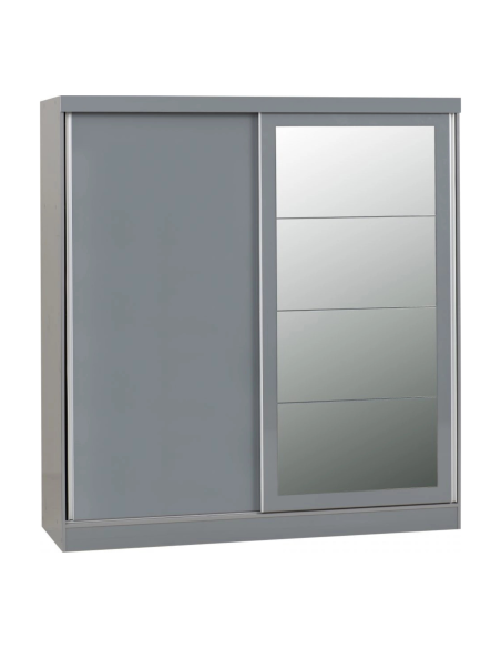 Nevada 2 Door Slider Wardrobe - Grey Gloss