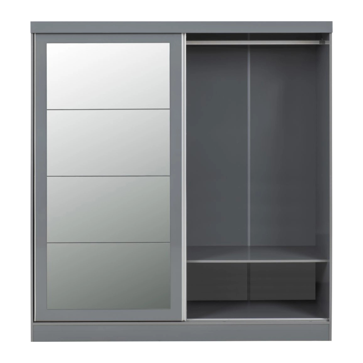Nevada 2 Door Slider Wardrobe - Grey Gloss