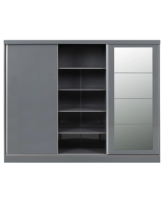 Nevada 3 Door Slider Wardrobe - Grey Gloss 2