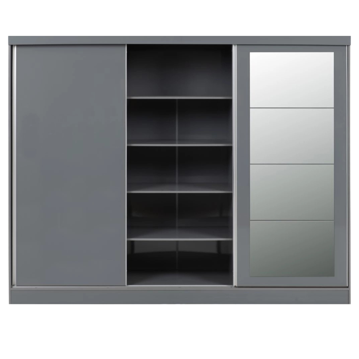 Nevada 3 Door Slider Wardrobe - Grey Gloss