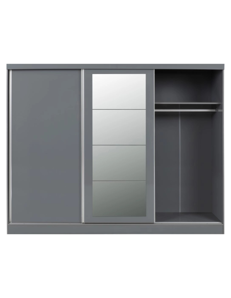 Nevada 3 Door Slider Wardrobe - Grey Gloss
