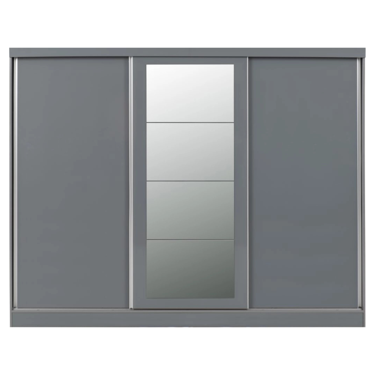 Nevada 3 Door Slider Wardrobe - Grey Gloss