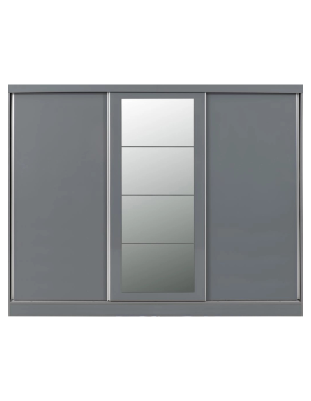 Nevada 3 Door Slider Wardrobe - Grey Gloss