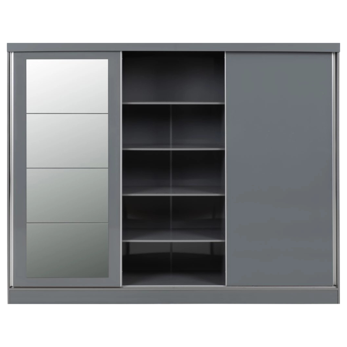 Nevada 3 Door Slider Wardrobe - Grey Gloss