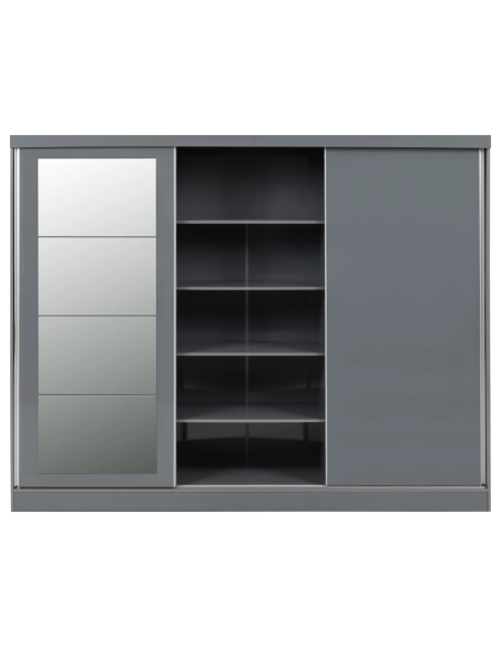 Nevada 3 Door Slider Wardrobe - Grey Gloss