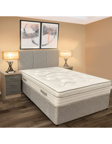 Sophie 5FT Divan Base - Grey Fabric