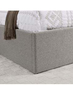 Oasis 5FT Storage Bedframe - Grey Linen 2