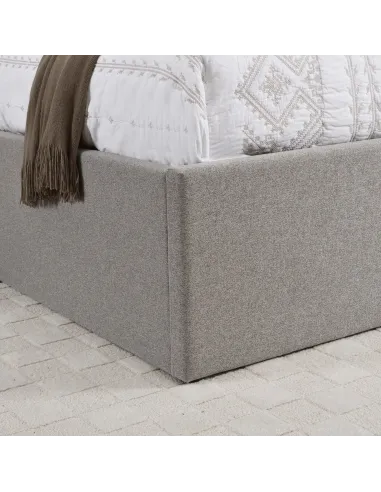 Oasis 4FT6 Storage Bedframe - Grey Linen