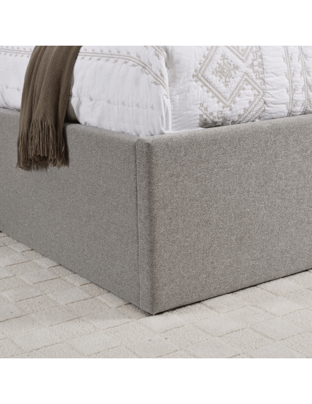Oasis 4FT6 Storage Bedframe - Grey Linen