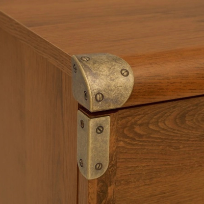 Cornwall 2 Door 4 Drawer Wide Chest - Shutter Oak
