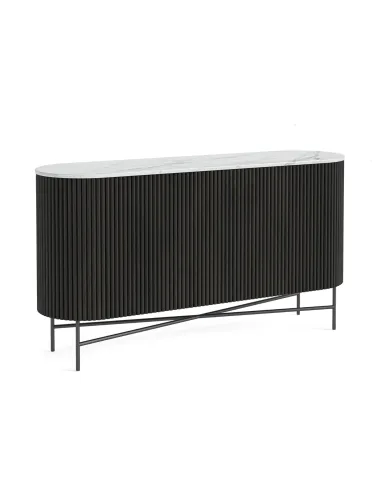 Lantine Large Sideboard - Mango Charcoal/Marble
