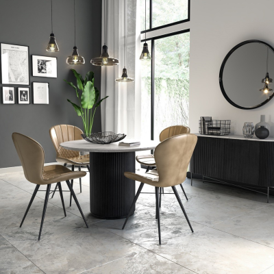 Lantine Large Sideboard - Mango Charcoal/Marble