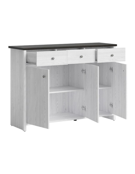 Hampshire 3 Door 3 Drawer Wide Chest - Larico Pine