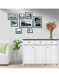 Hampshire 3 Door 3 Drawer Wide Chest - Larico Pine