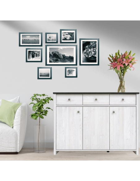 Hampshire 3 Door 3 Drawer Wide Chest - Larico Pine