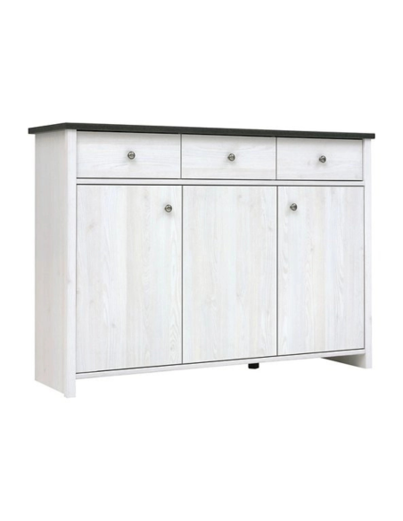 Hampshire 3 Door 3 Drawer Wide Chest - Larico Pine